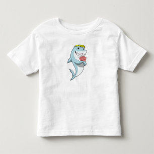 Shark at Poker with Poker cards Toddler T-shirt