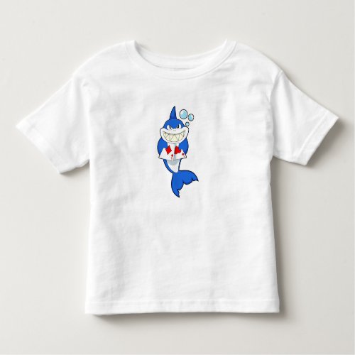 Shark at Poker with Poker cards Toddler T_shirt