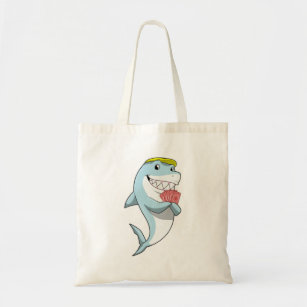 Shark at Poker with Poker cards Tote Bag