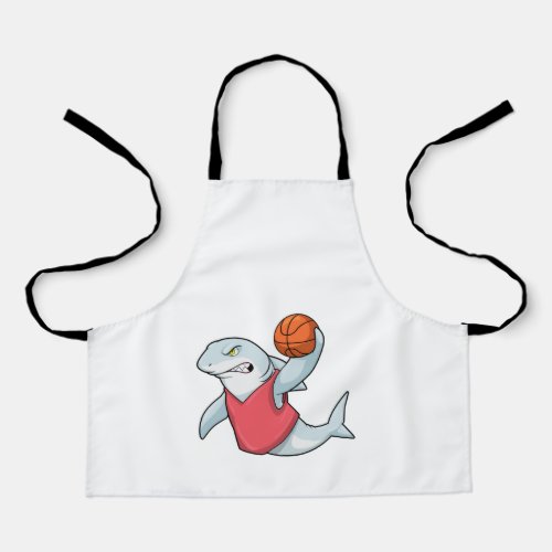 Shark at Sports with Basketball Apron
