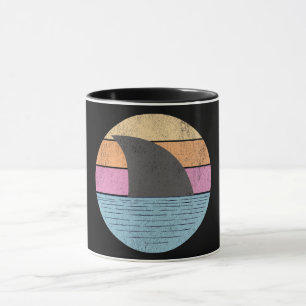 Shark at sunset mug