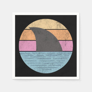 Shark at sunset napkins