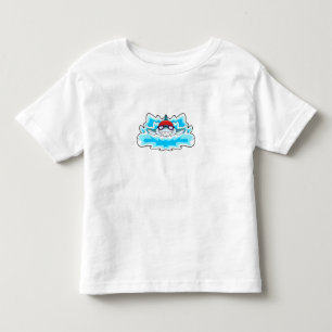 Shark at Swimming with Swimming goggles Toddler T-shirt