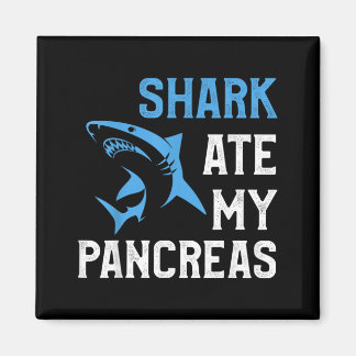 Shark Ate Pancreas Funny T1d Diabetic Type 1 Magnet