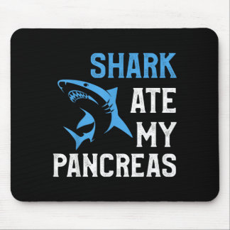 Shark Ate Pancreas Funny T1d Diabetic Type 1 Mouse Pad