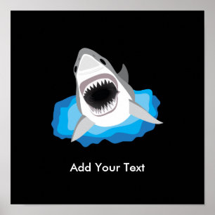 Shark Attack - Add Your Own Funny Caption Poster