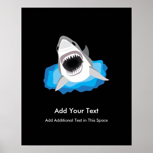 Shark Attack _ Add Your Own Funny Caption Poster