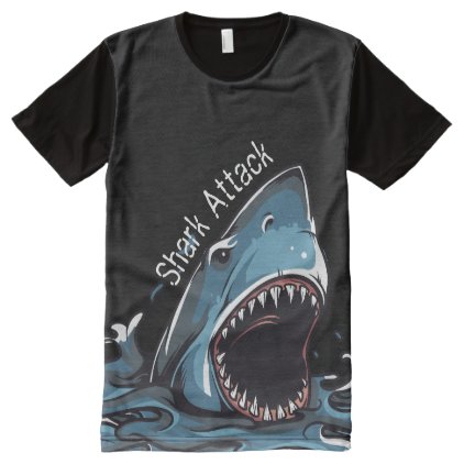 Shark Attack All-Over-Print T-Shirt