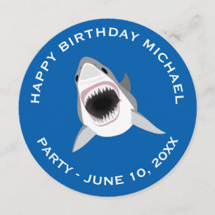 Shark Attack: Birthday Party on Beach or Boat Invitation