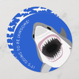 Shark Attack: Birthday Party on Beach or Boat Invitation