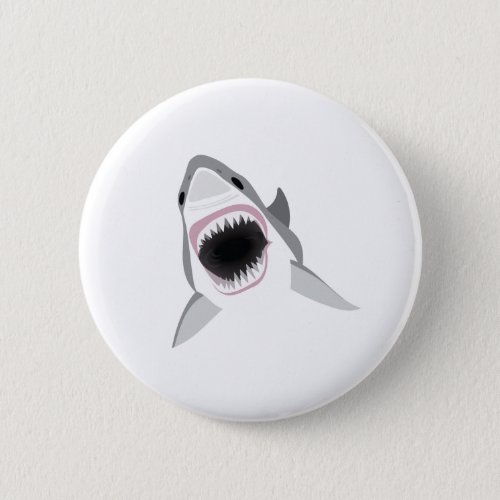 Shark Attack _ Bite of the Great White Shark Pinback Button