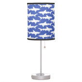 Shark Attack - Blue and White Table Lamp (Left)