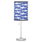 Shark Attack - Blue and White Table Lamp (Right)