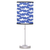 Shark Attack - Blue and White Table Lamp (Front)