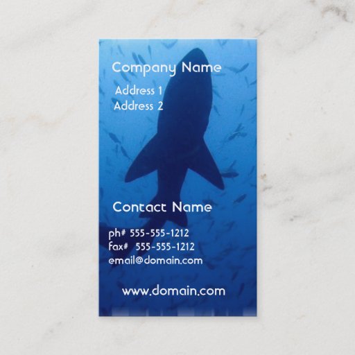 Customizable Shark Attack Business Card