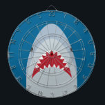 Shark Attack Dartboard<br><div class="desc">shark,  great,  white,  cartoon,  ocean,  attack,  fish,  cool,  awesome,  kids,  beach,  summer,  marine,  week</div>