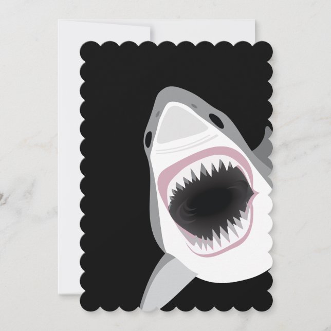 Shark Attack Dive Club Event or Birthday Party Invitation (Front)