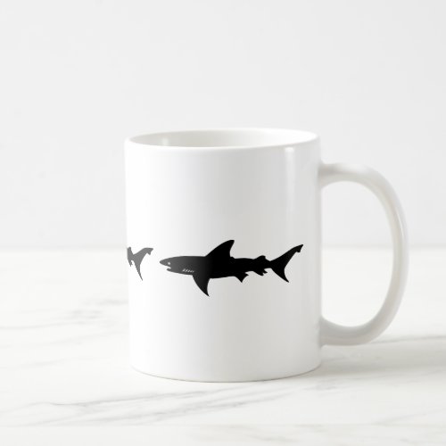 Shark Attack _ Diving with Sharks Elegant Black Coffee Mug