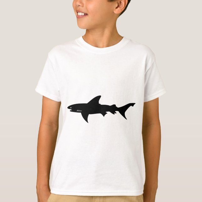 Shark Attack - Diving with Sharks Elegant Black T-Shirt (Front)