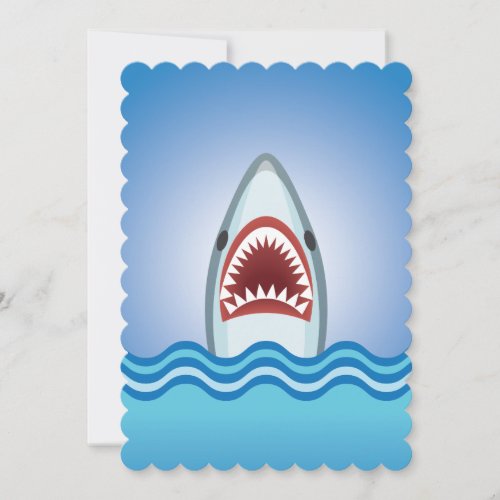 Shark Attack Funny Boat Party Invitations