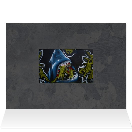 Shark attack graffiti (Inside Horizontal (Top))