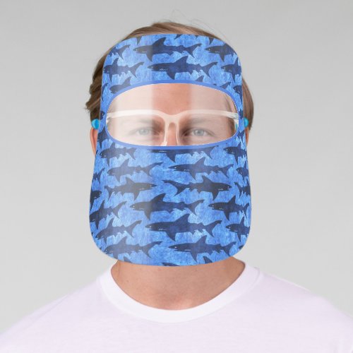 Shark Attack Great White Shark Deep Sea Diver Face Shield