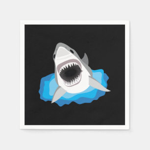 Shark Attack - Great White Shark Paper Napkins