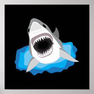 Shark Attack - Great White Shark Poster