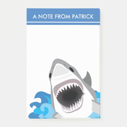 Shark Attack _ Great White Shark with Open Jaws Post_it Notes