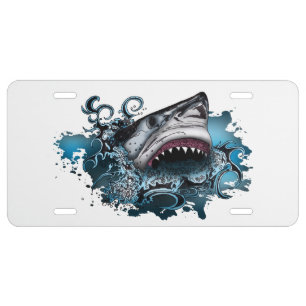 Shark Attack License Plate
