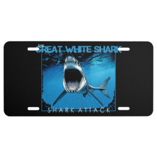 Shark Attack License Plate