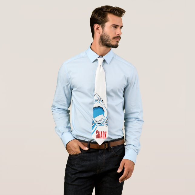 Shark Attack Neck Tie (In Situ)