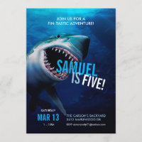 Shark Attack | Ocean Invitation Boys Birthday