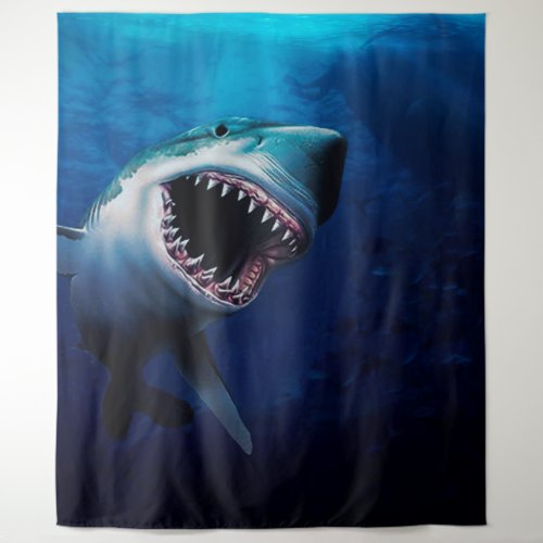 Shark Attack   Ocean Photo Backdrop Background