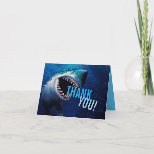 Shark Attack  Ocean Thank You Boys Birthday Card