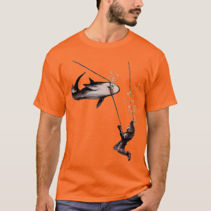 Shark Attack on a Vintage Helmet Diving Diver URM T-Shirt