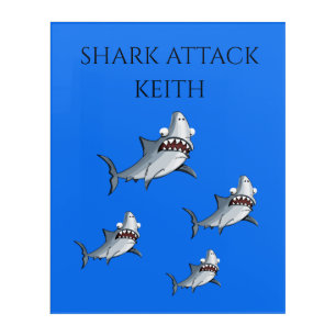 "SHARK ATTACK" PERSONALIZED ACRYLIC PRINT