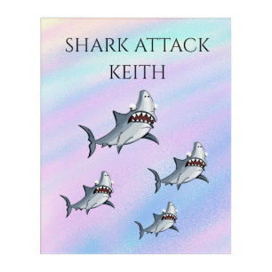 "SHARK ATTACK" PERSONALIZED ACRYLIC PRINT