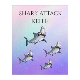 "SHARK ATTACK" PERSONALIZED ACRYLIC PRINT