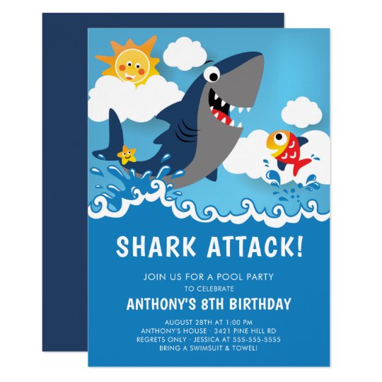 shark attack pool party