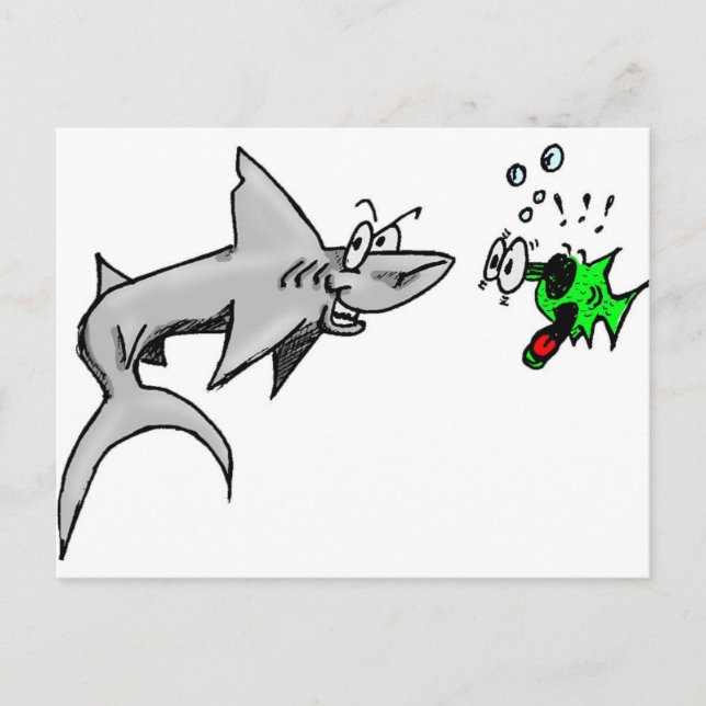 Shark Attack Postcard (Front)