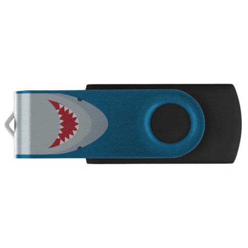 Shark Attack Silver USB Drive