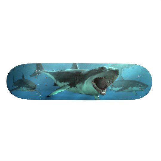 Shark Attack Skateboard Deck | Zazzle.com