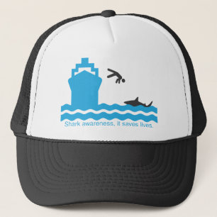 shark awareness trucker hat