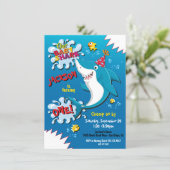 Shark Baby Birthday Party invitation (Standing Front)