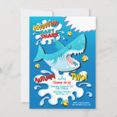 Shark Baby Birthday Party invitation (Front)