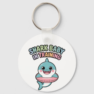 Shark Baby in Training   Kids Keychain