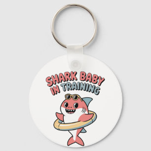 Shark Baby in Training   Kids Keychain
