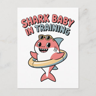 Shark Baby in Training | Kids Postcard