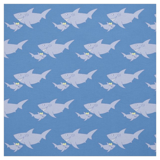Shark Baby Nursery Decor Cute Fabric (Swatch)